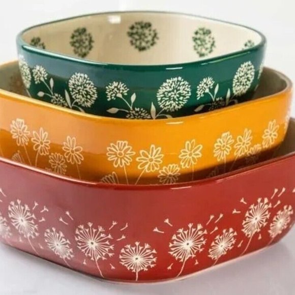 Baum Dining Baum In Full Bloom 3pc Serving Bowls Poshmark